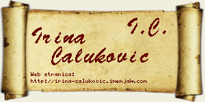 Irina Čaluković vizit kartica